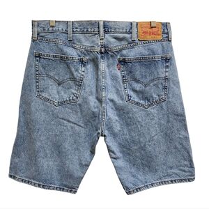 Levi's 505 Jean Shorts Mens 38 Blue Cotton Denim Cotton Zip Distressed Red Tab